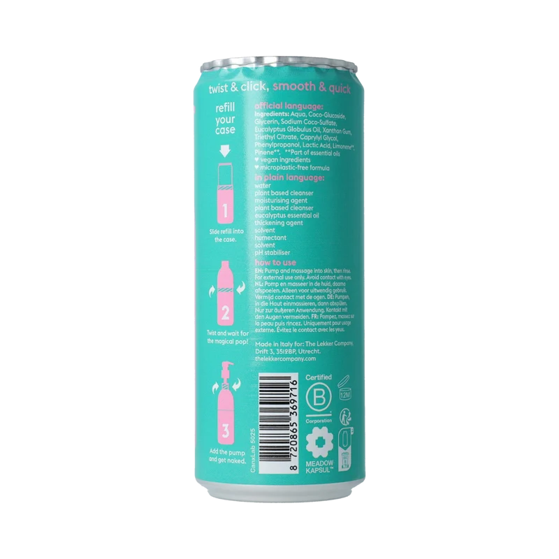 Lekker Company Body wash refill eucalyptus 330.00 Milliliter