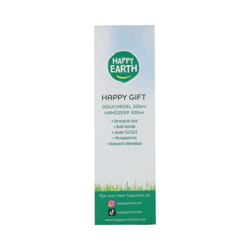Happy Earth Giftset Cedar Lime Doucheg & Lavender Ylang Handz 1.00 Stuks