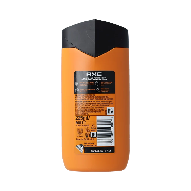 AXE Showergel peach infusion 225.00 Milliliter