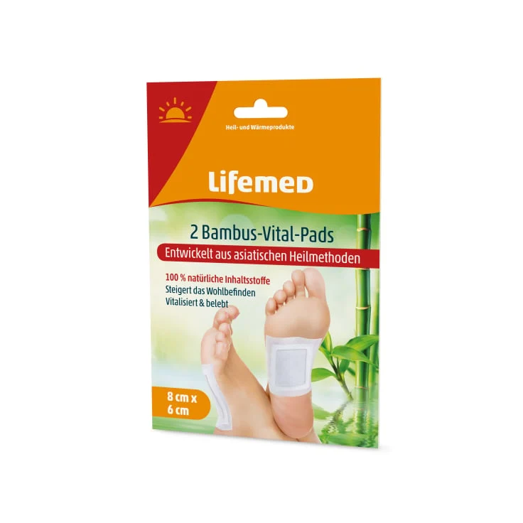 Lifemed Bambus Vital Pads traditionell Schmerzlinderung – 1 Packung = 3 Boxen á 2 Pflaster