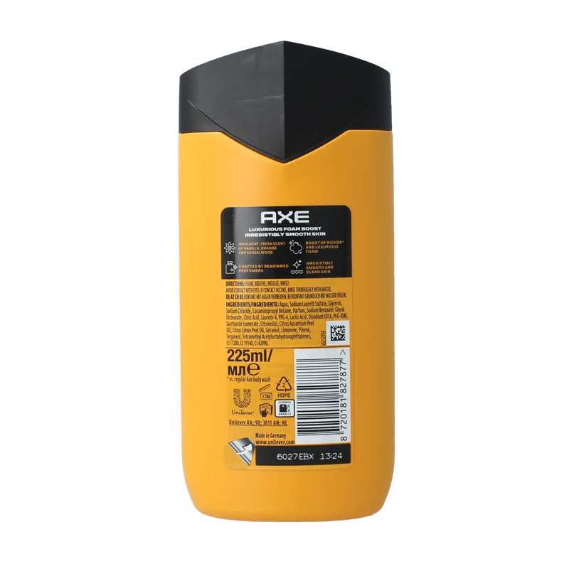 AXE Axe Fine Fragrance Black Vanilla Douchegel 225.00 Milliliter
