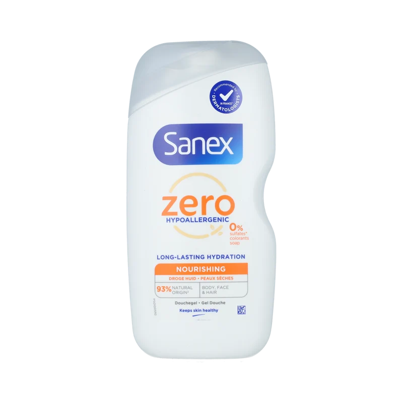 Sanex Douchegel zero% droge huid 400.00 Milliliter