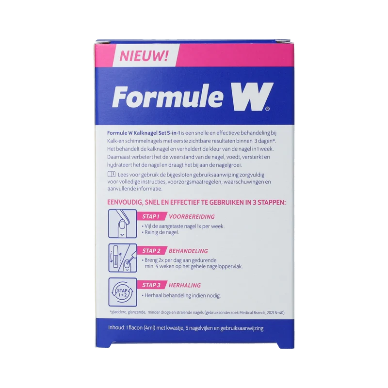 Formule W Kalknagel set 5-in-1 1.00 Set