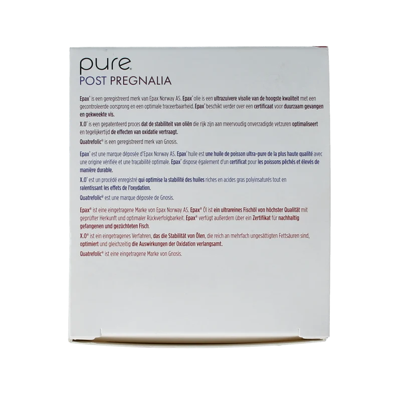 Pure Post pregnalia 30 tabletten & 30 softgels 60.00 Stuks