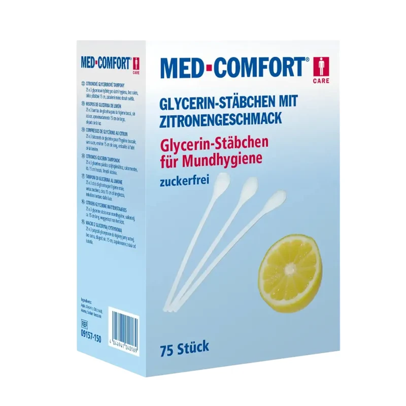 AMPri Lemon Glycerin Wattestäbchen für Mundhygiene 75 Stück