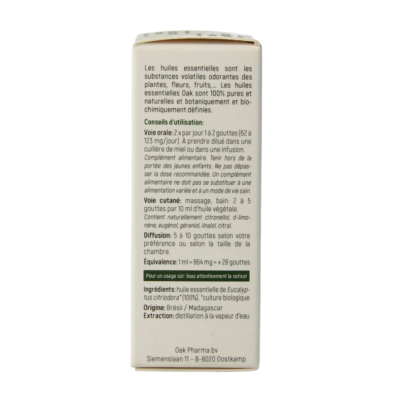 Oak Citroeneucalyptus bio 10.00 Milliliter