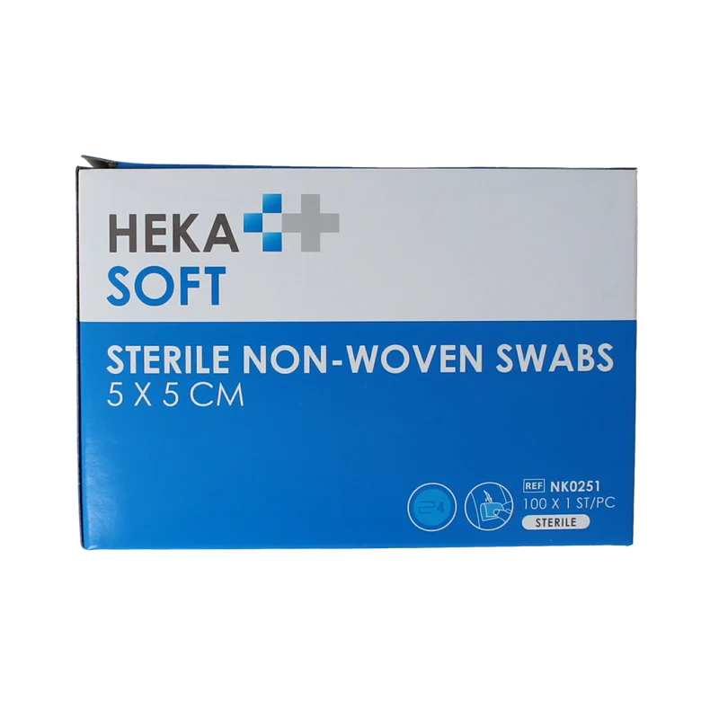 Heka Soft Non-woven kompres 5x5 steriel 100.00 Stuks