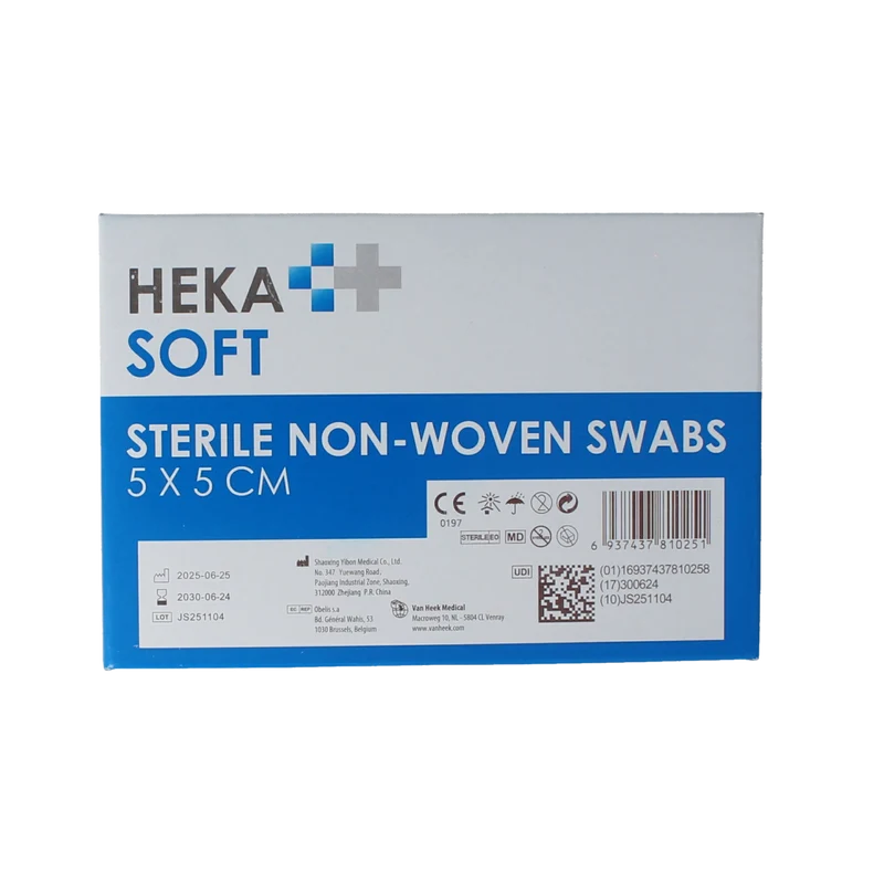 Heka Soft Non-woven kompres 5x5 steriel 100.00 Stuks