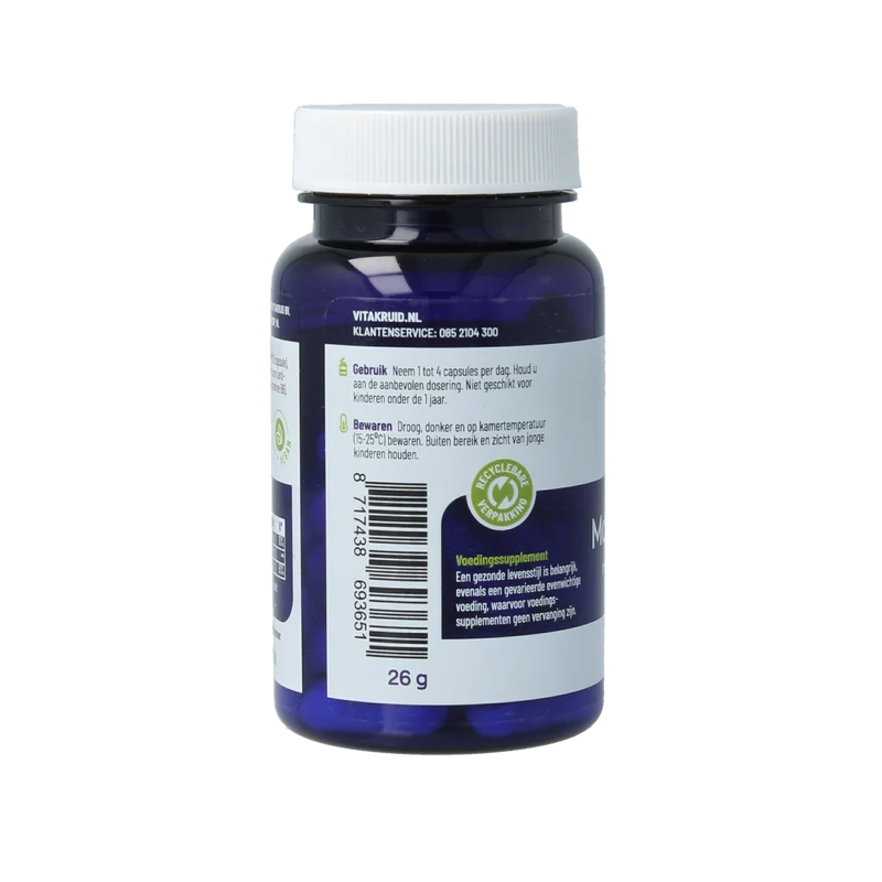 Vitakruid Magnesium Tauraat met vitamine B6 (P-5-P) 30.00 Vegetarische capsules