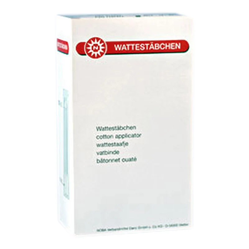 NOBA Wattestäbchen Holz 15 cm Wattekopf 4-5 mm steril 100 x 2 Stück
