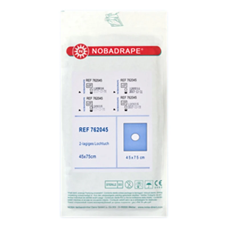 NOBA Nobadrape Lochtuch 2- lagig blau