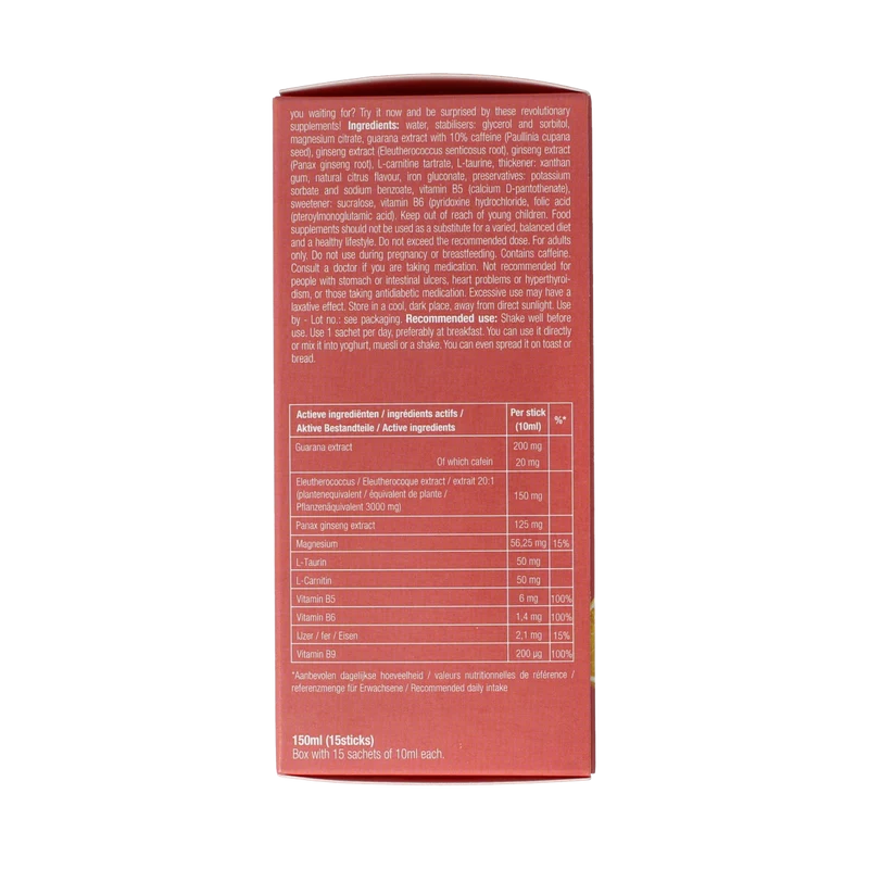 Purasana Energy liquid gelstick 10ml 15.00 Stuks