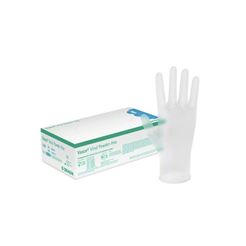 B. Braun Vasco Vinyl Powder-Free Untersuchungshandschuhe transparent 100 Stück