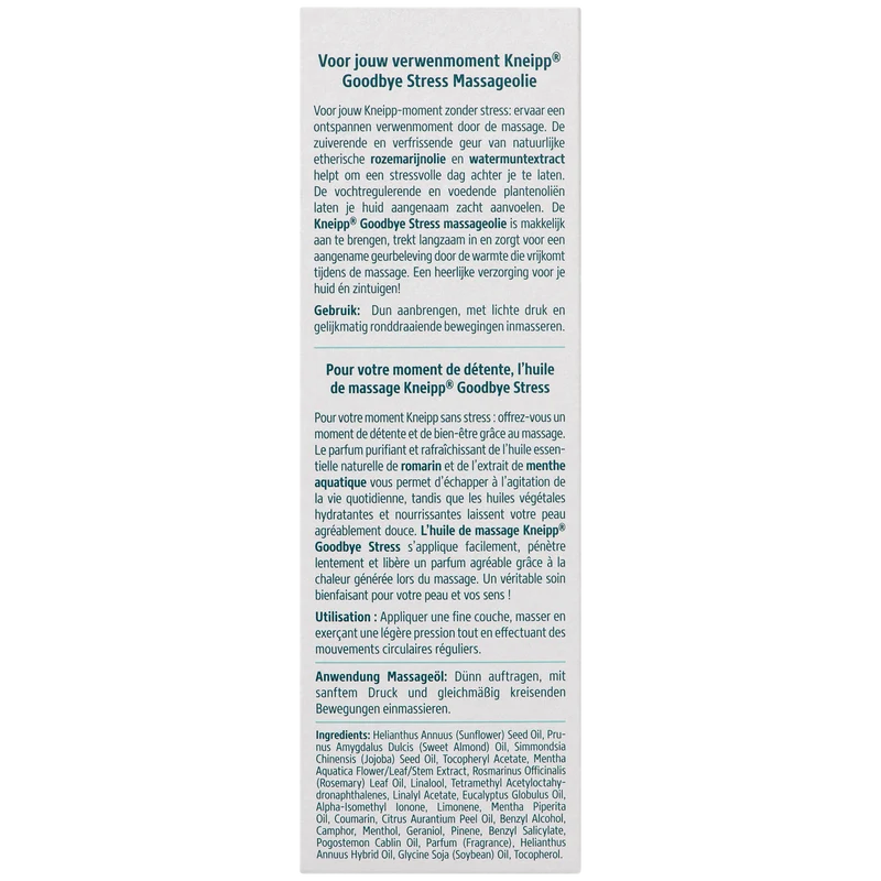 Kneipp Massageolie Goodbye Stress 100.00 Milliliter