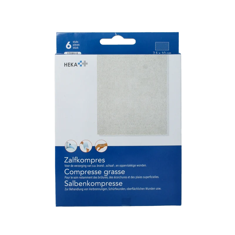 Heka Zalfcompres 7.5 x 10cm steriel 6.00 Stuks