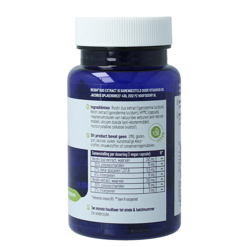 Vitakruid Reishi3 duo extract 60.00 Vegetarische capsules