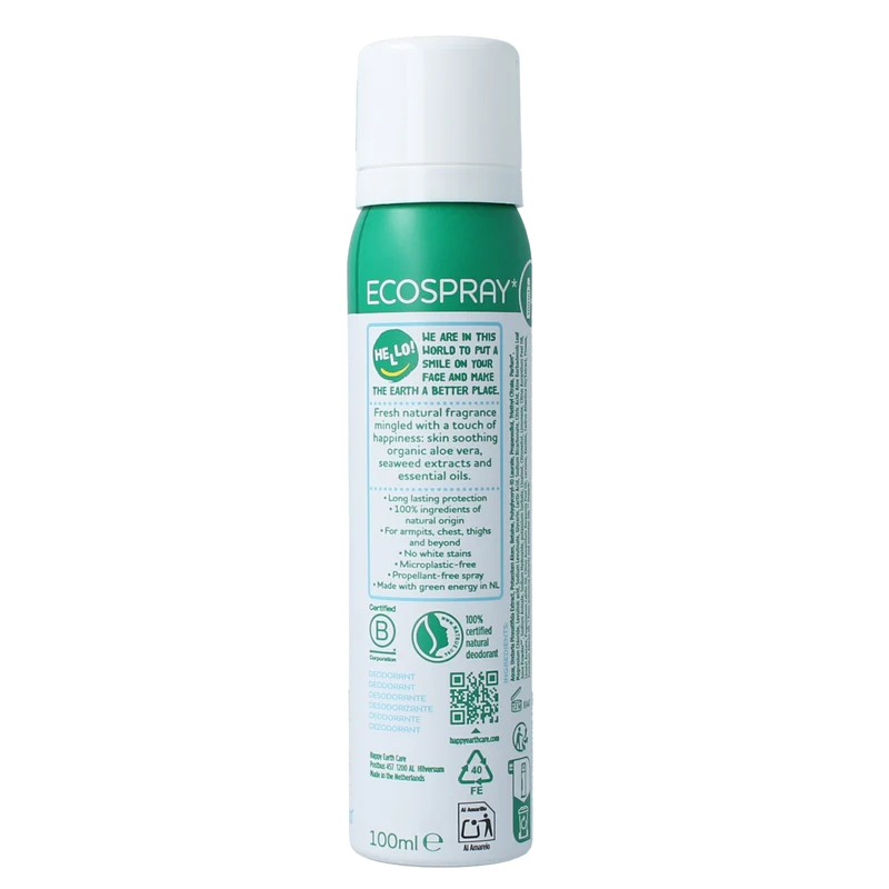 Happy Earth Deodorant bodyspray cedar lime 100.00 Milliliter