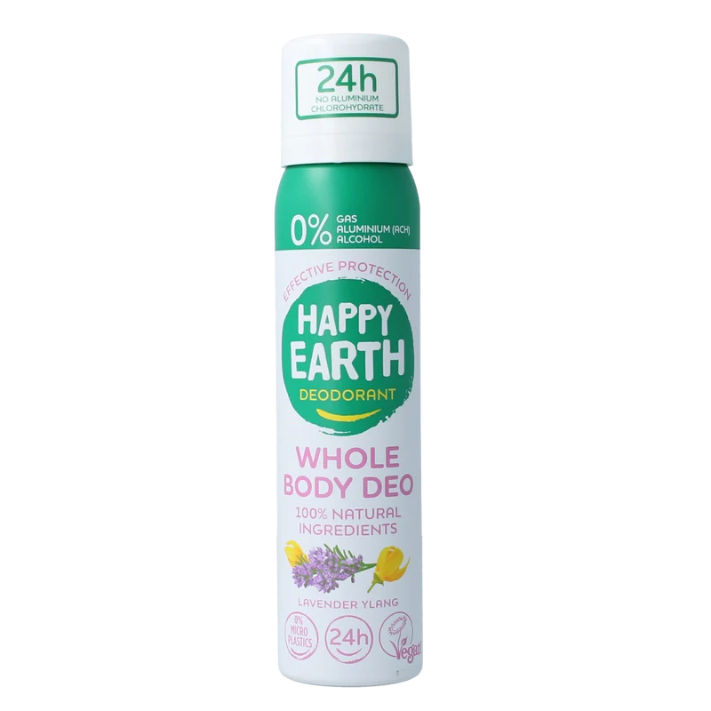 Happy Earth Deodorant bodyspray lavender ylang 100.00 Milliliter