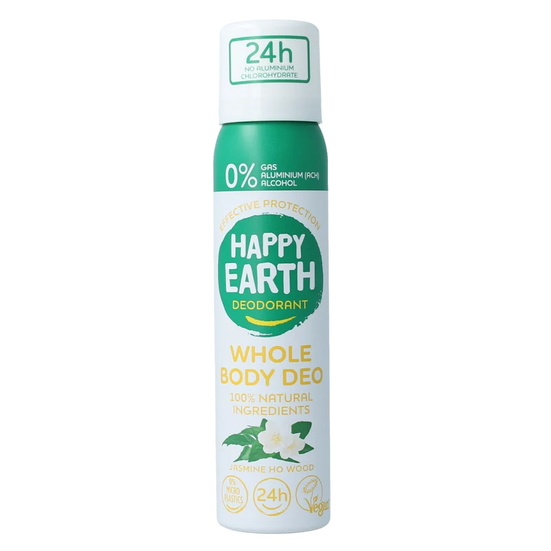 Happy Earth Deodorant bodyspray jasmine ho wood 100.00 Milliliter