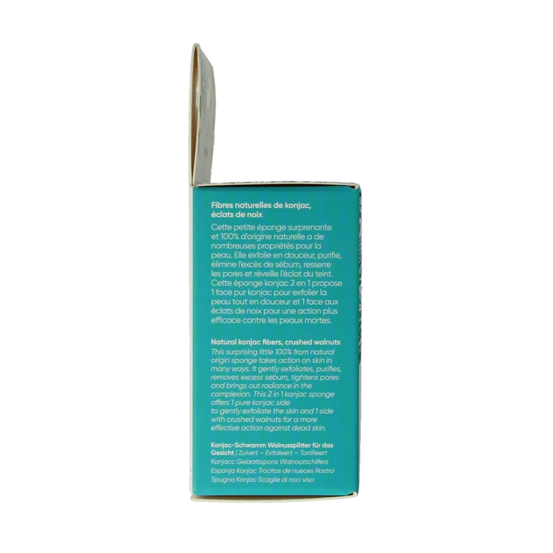 Lady Green Konjac gezichtsspons crushed walnut 1.00 Stuks