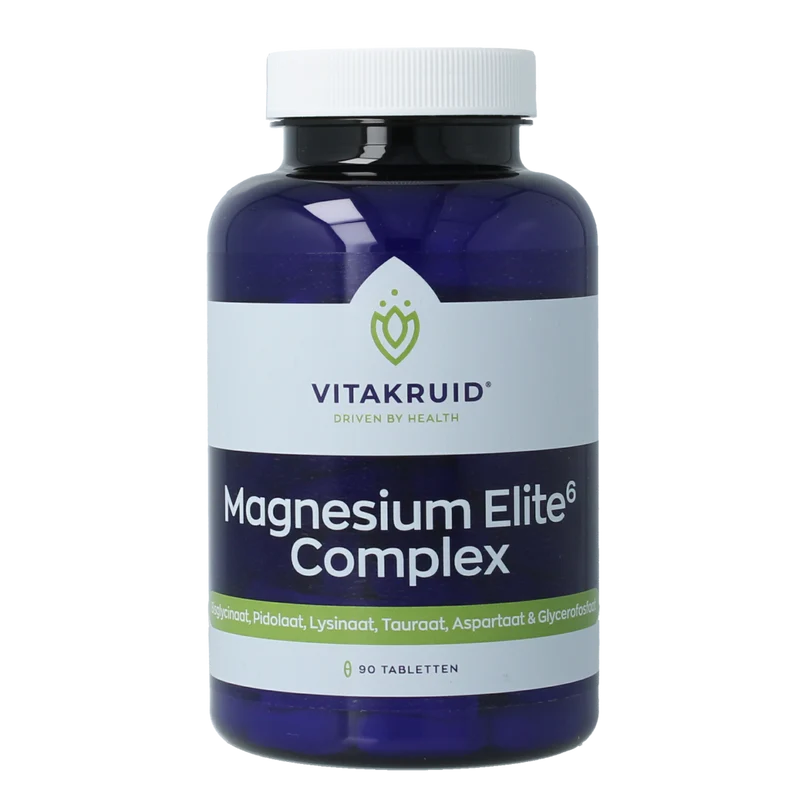 Vitakruid Magnesium elite6 complex oa lysinaat & pidolaat 90.00 Tabletten