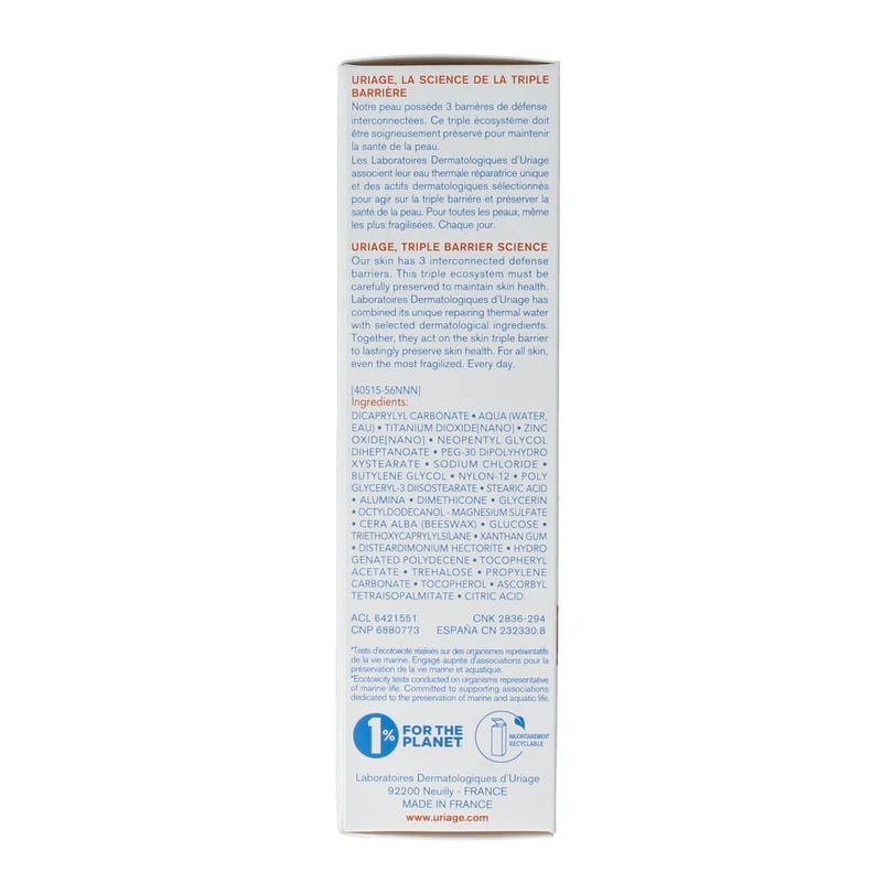 Uriage Bariesun mineral cream SPF50 100.00 Milliliter