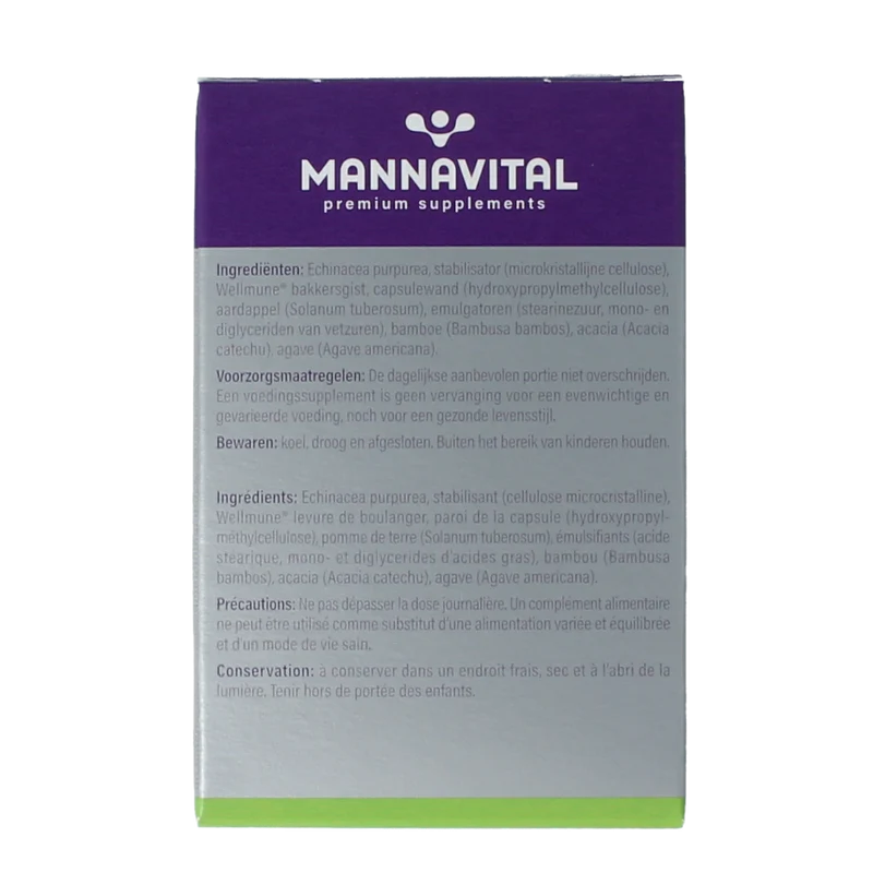 Mannavital Echinacea platinum 60.00 Vegetarische capsules