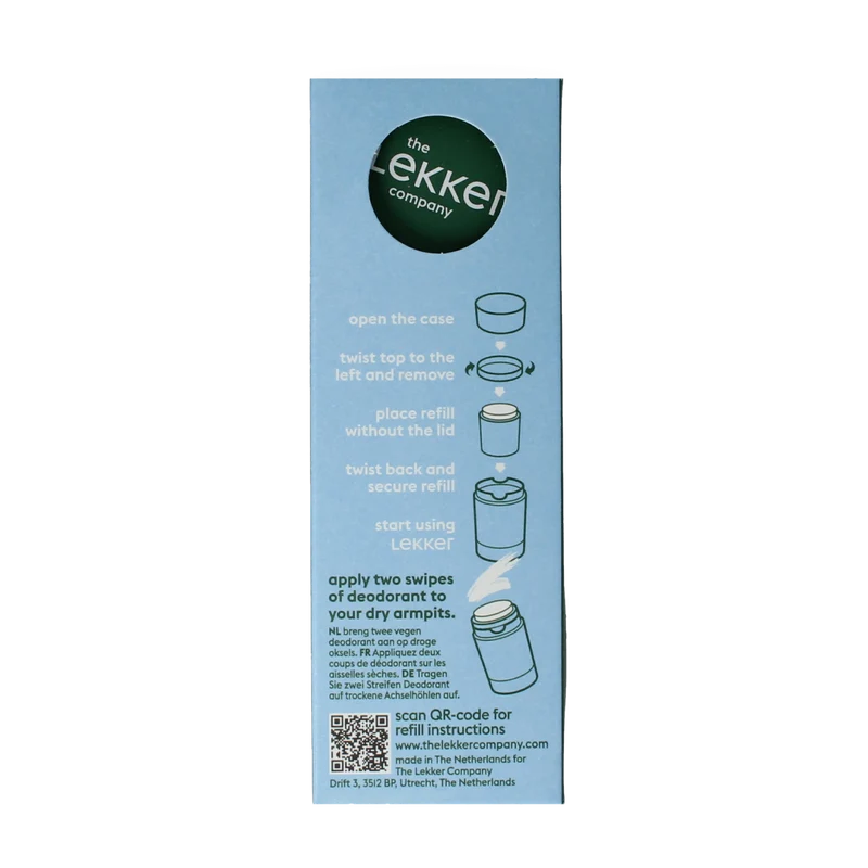 Lekker Company Deodorant refill starter be active 40.00 Gram