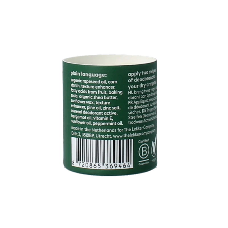 Lekker Company Deodorant refill be active 40.00 Gram
