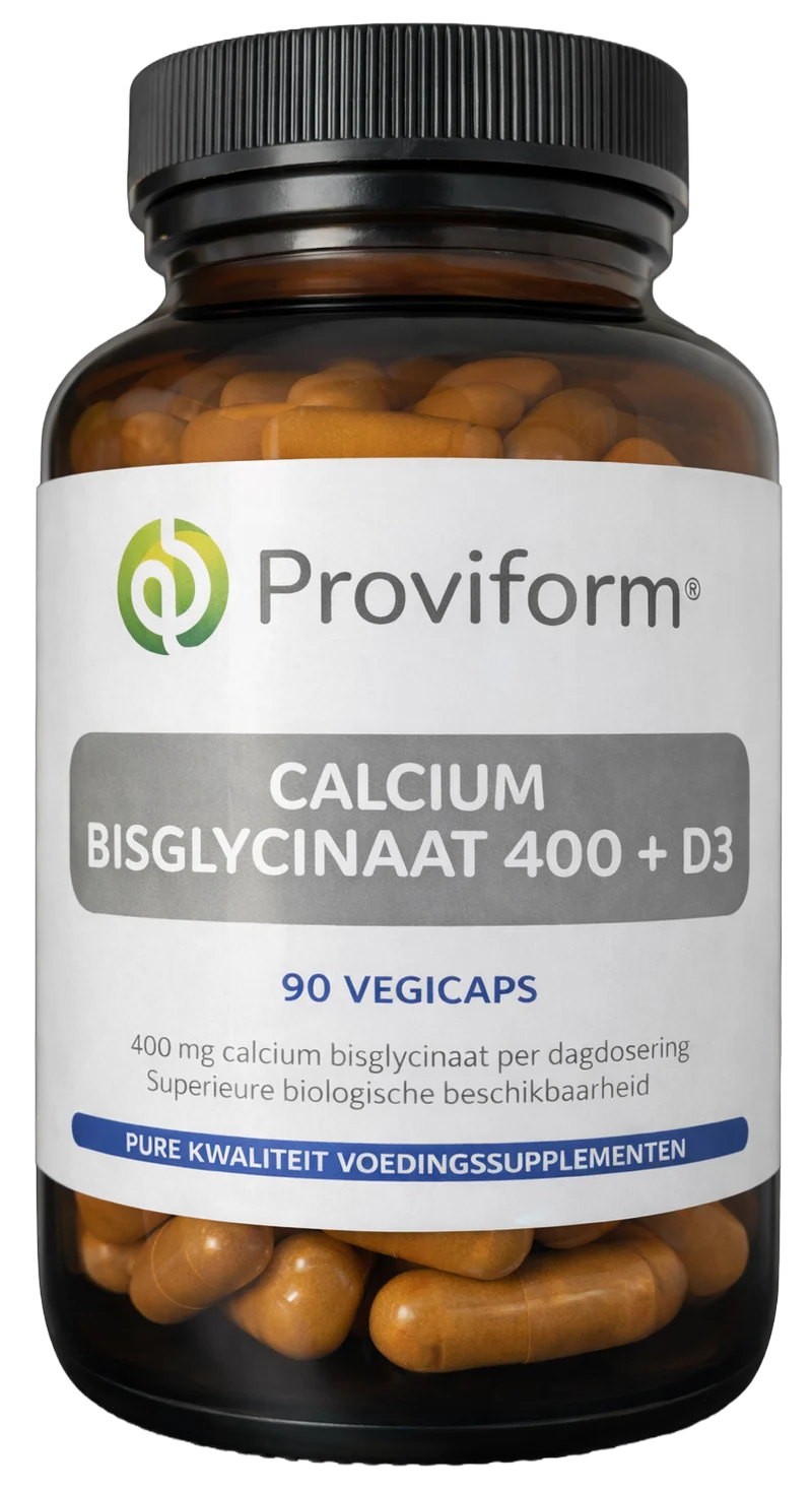 Proviform Calcium bisglycinaat 400 + D3 90.00 Vegetarische capsules