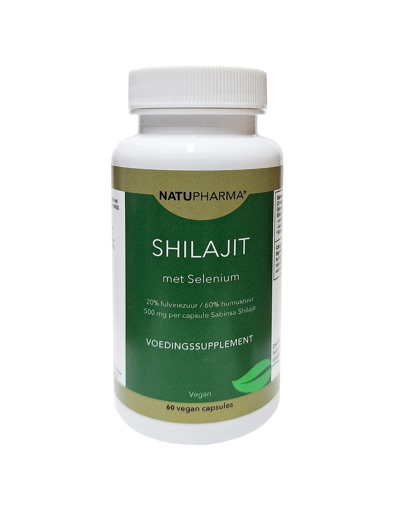 Natupharma Shilajit met selenium 60.00 Vegetarische capsules