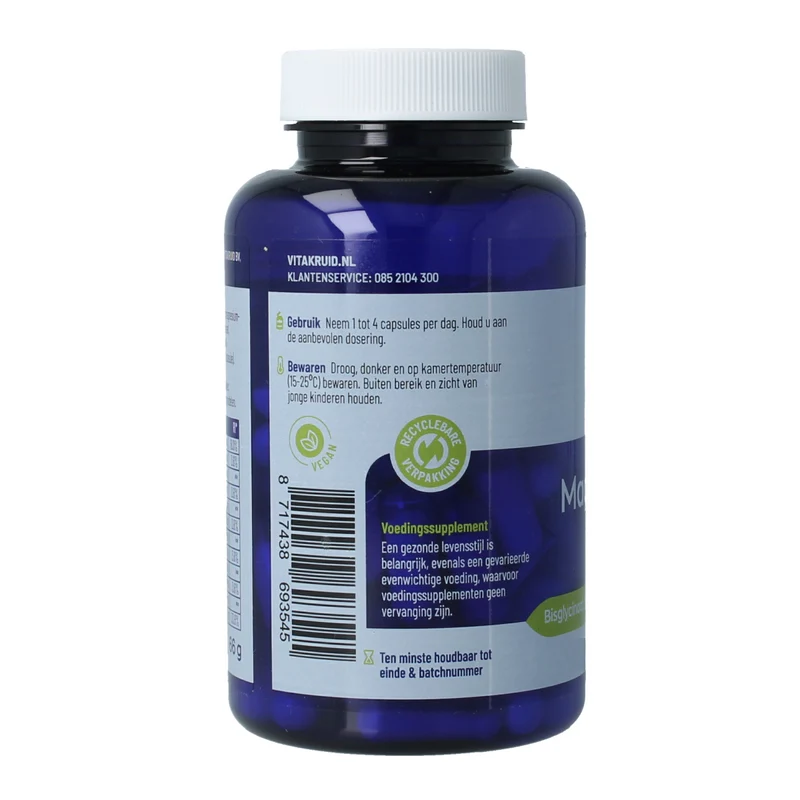 Vitakruid Magnesium elite5 complex oa aspartaat & pidolaat 90.00 Vegetarische capsules