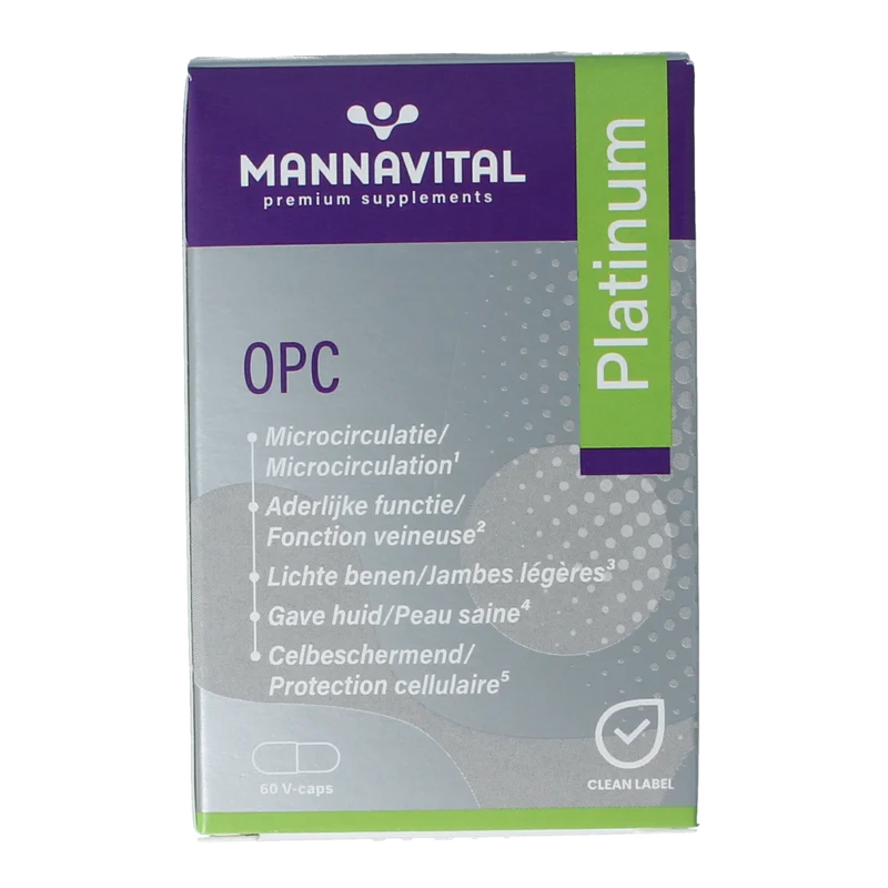 Mannavital OPC platinum 60.00 Vegetarische capsules
