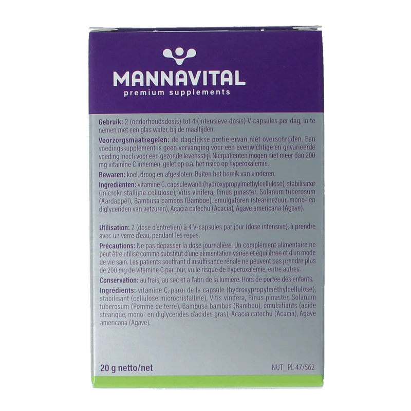 Mannavital OPC platinum 60.00 Vegetarische capsules