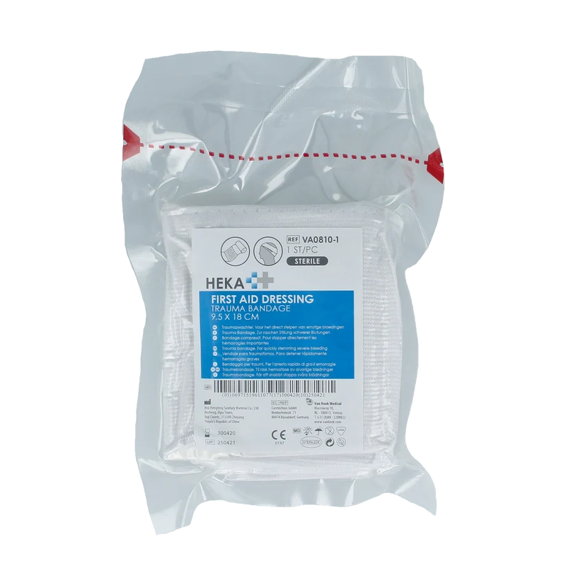 Hekafix Traumaverband 9.5 x 18cm 1.00 Stuks