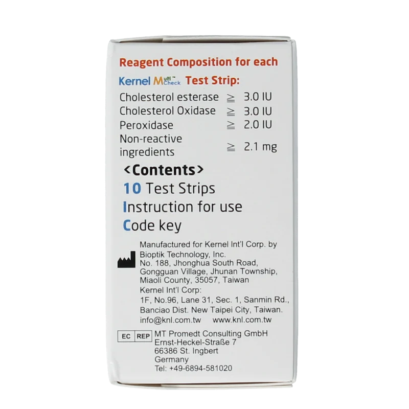 Testjezelf.nu Multicheck cholesterol teststrips 10.00 Stuks