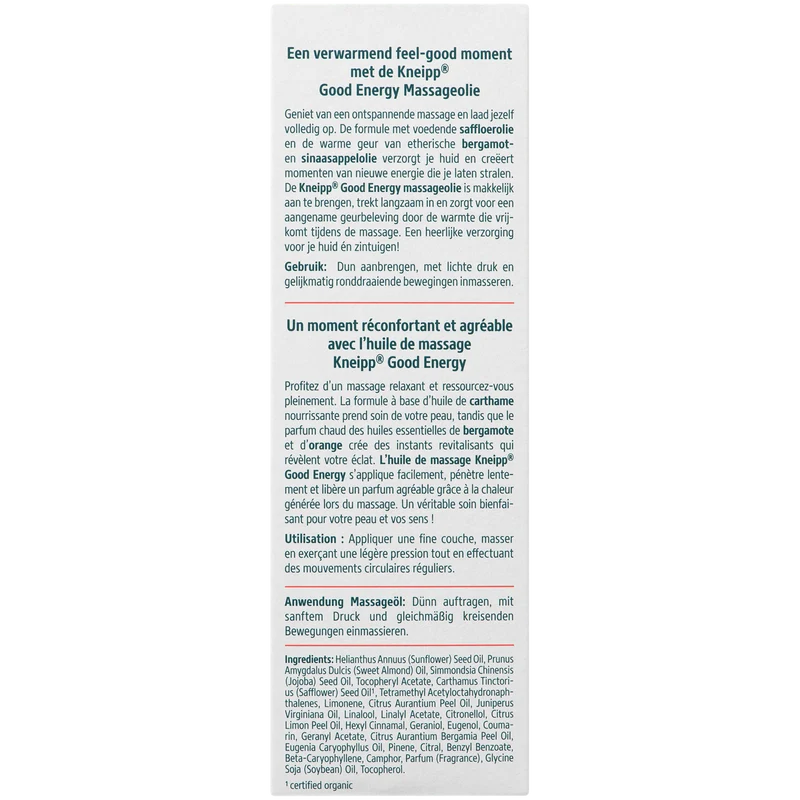 Kneipp Massageolie Good Energy 100.00 Milliliter