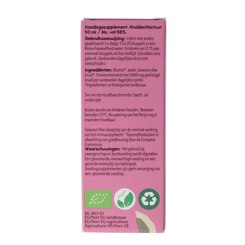 Cruydhof Sambucus nigra herb/gewone vlier bio 50.00 Milliliter