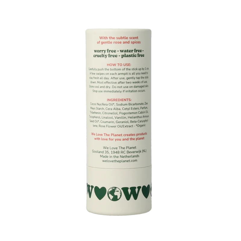We Love The Planet Deodorant stick sweet rose 40.00 Gram