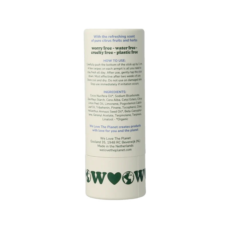 We Love The Planet Deodorant stick fresh citrus 40.00 Gram