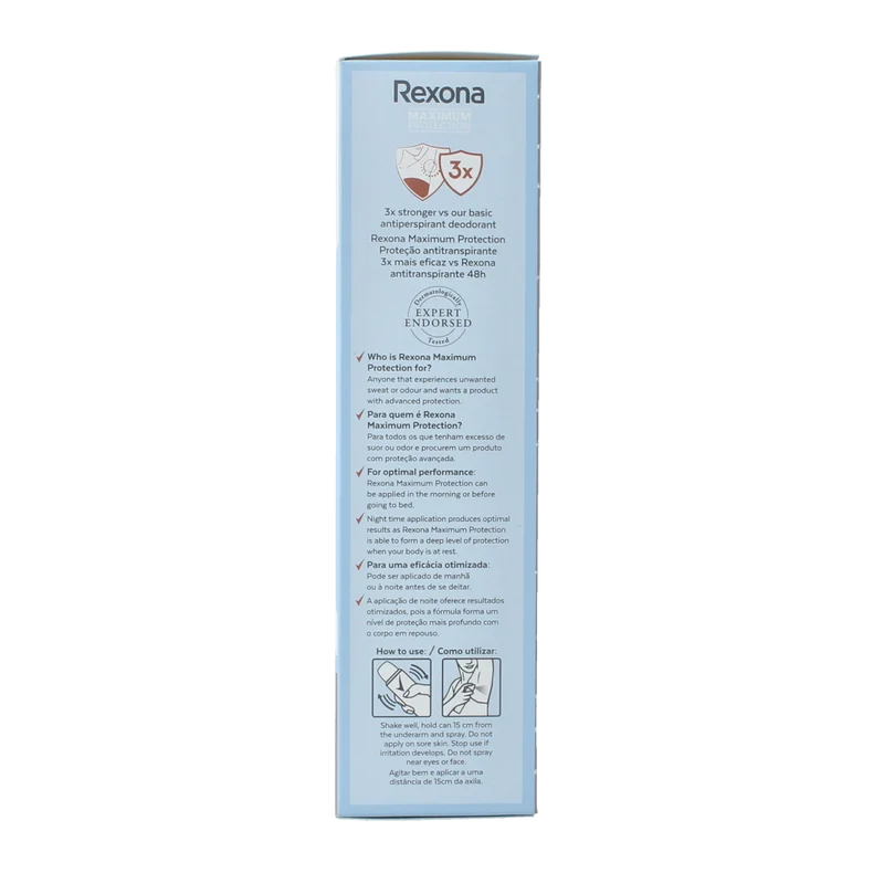 Rexona Deodorant spray max pro clean scent 150.00 Milliliter