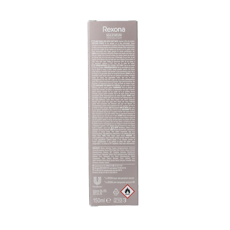 Rexona Deodorant spray max pro clean scent 150.00 Milliliter