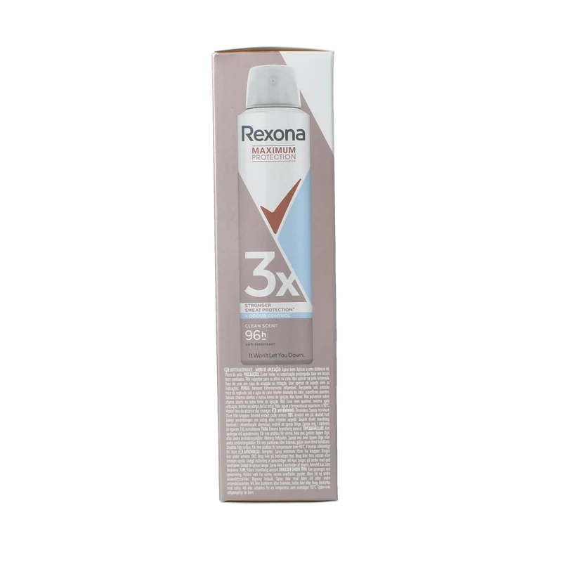 Rexona Deodorant spray max pro clean scent 150.00 Milliliter