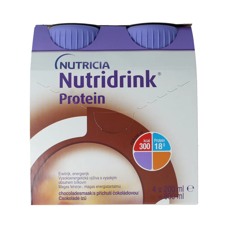 Nutridrink Protein chocola 200ml 4.00 Stuks