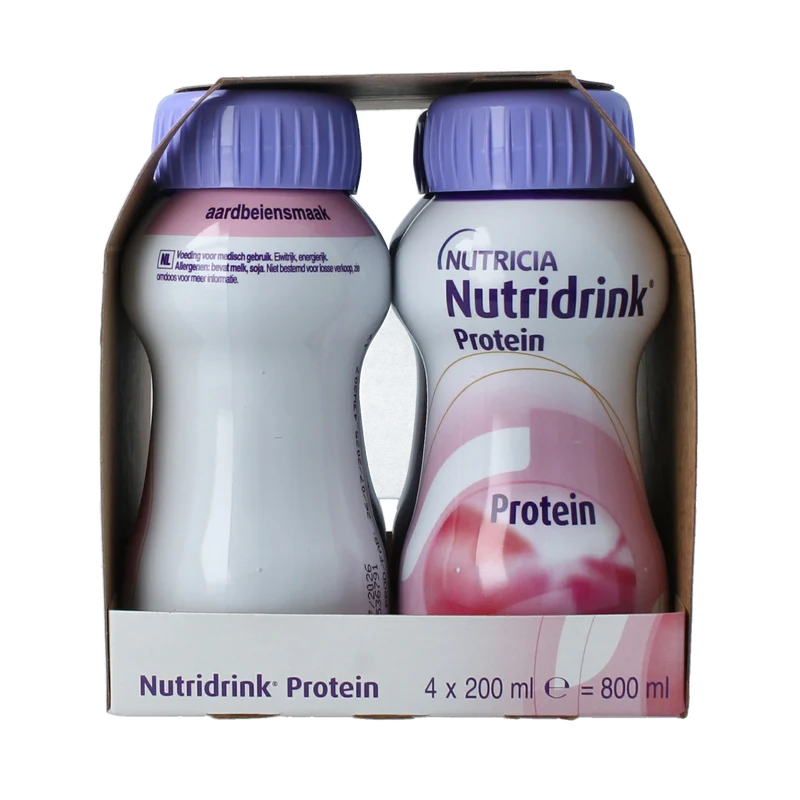 Nutridrink Protein aardbei 200ml 4.00 Stuks