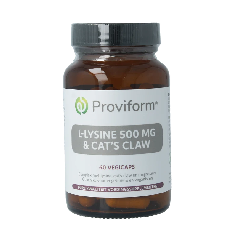 Proviform L-Lysine 500mg & cats claw 60.00 Vegetarische capsules