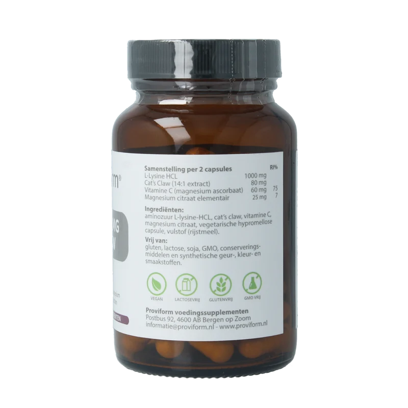 Proviform L-Lysine 500mg & cats claw 60.00 Vegetarische capsules