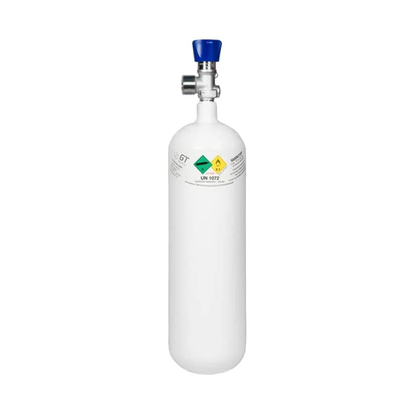 Sauerstoffflasche Leichtstahl, gefüllt
