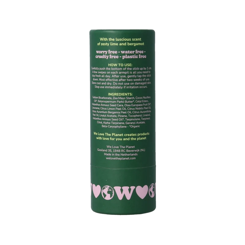 We Love The Planet Deodorant stick zesty lime 40.00 Gram