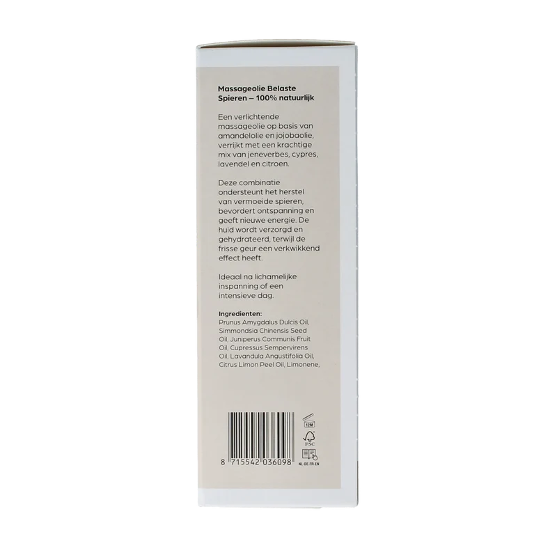 Volatile Massageolie belaste spieren glas met pomp 100.00 Milliliter